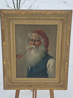 Portrait Painting of Old Man by Brunetti